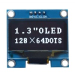 1.3 Inch 128x64 Monochrome OLED Display Module White/Blue